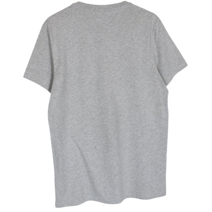 Burberry grey and black cotton pocket t-shirt with embroidered logo detail.