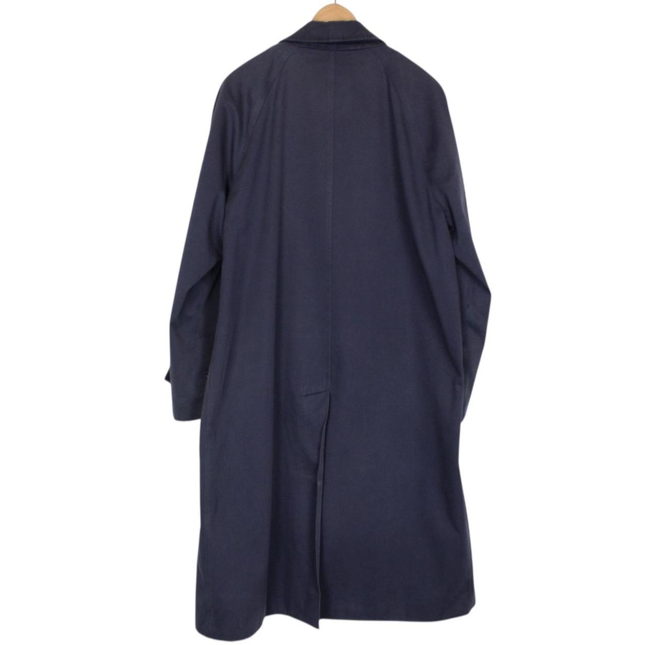 Vintage 90s Burberry Navy Blue Single Breasted Trench Coat