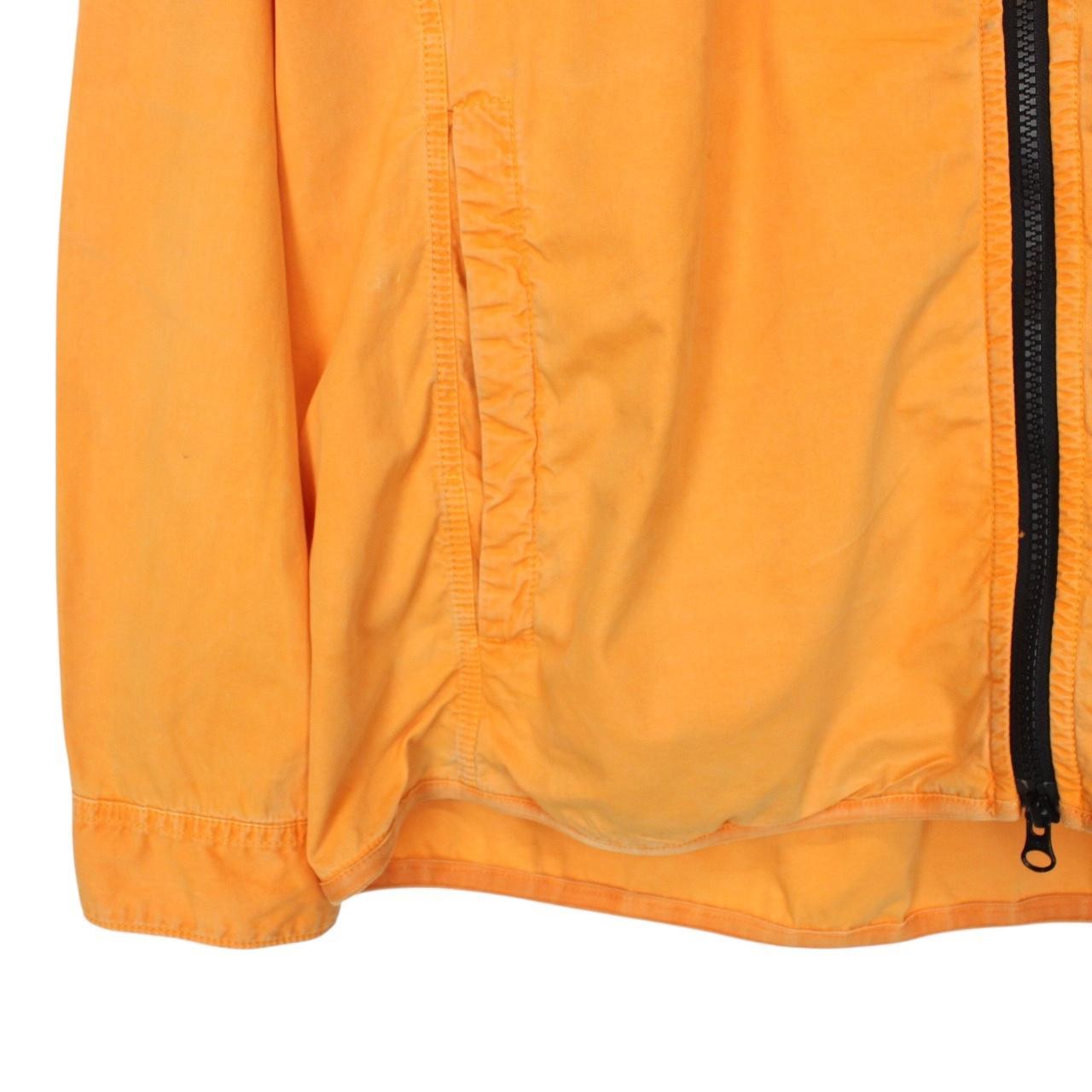 Stone Island AW 2017 Orange Full Zip Hooded Cotton Overshirt Jacket