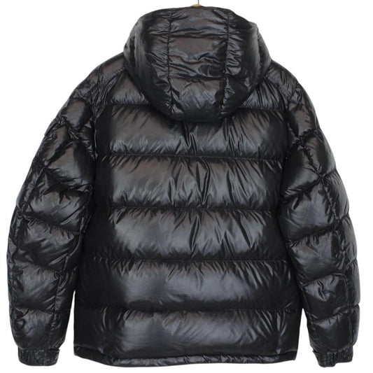Moncler Maya Black Full Zip Hooded Down Puffer Jacket