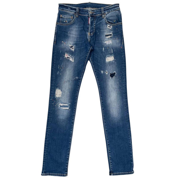 Dsquared2 Blue Cool Guy Distressed Slim Fit Jeans