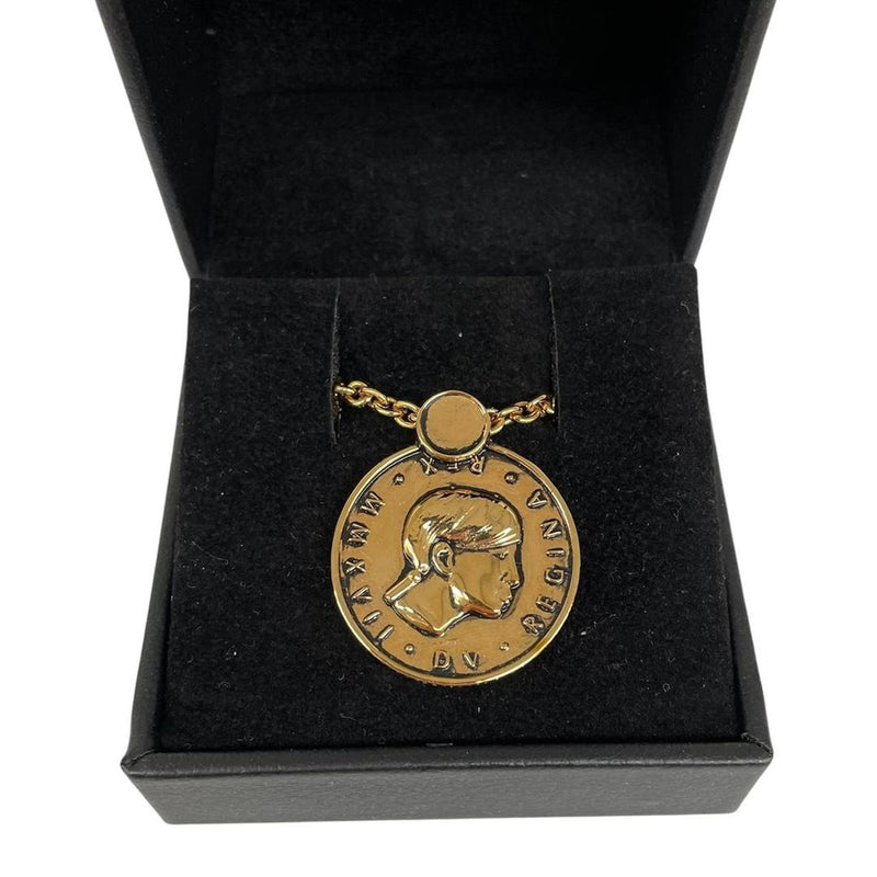 Versace Gold Tone Medusa Pendant Necklace