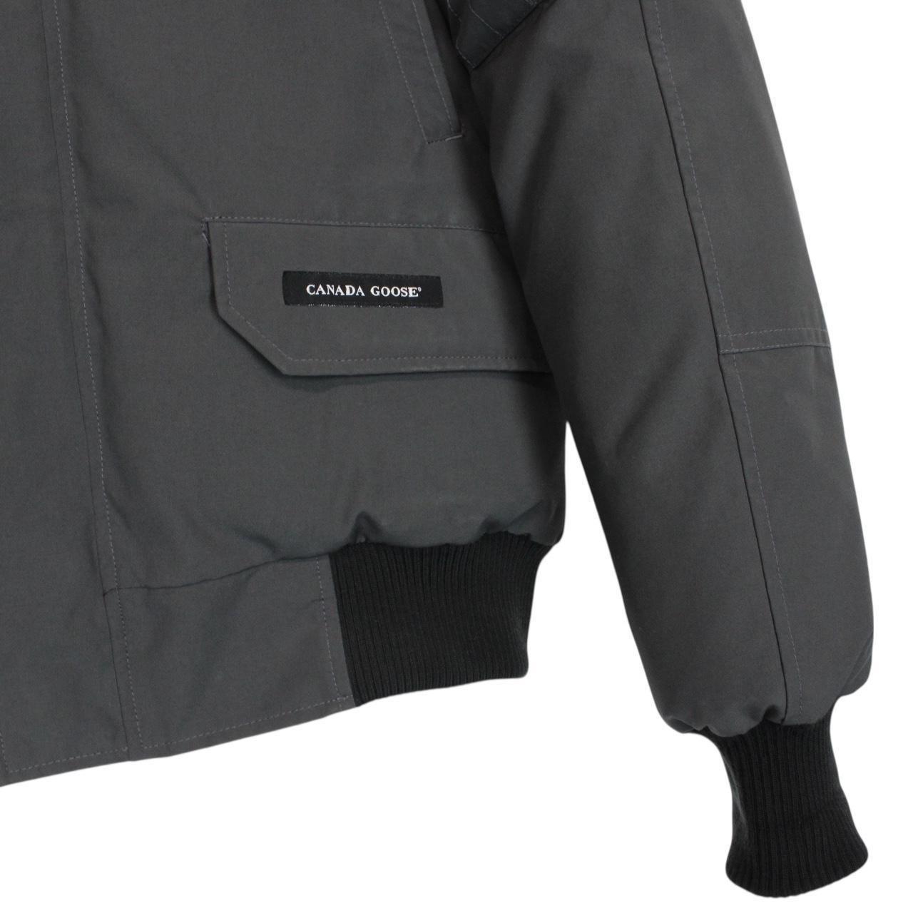 Canada Goose Graphite Grey Chilliwack Bomber Down Jacket with Fur Trim