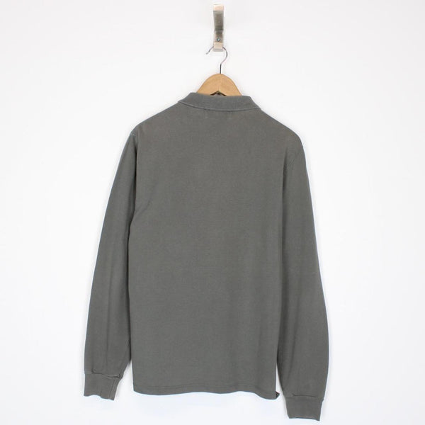 Stone Island Grey Long Sleeve Compass Polo Shirt