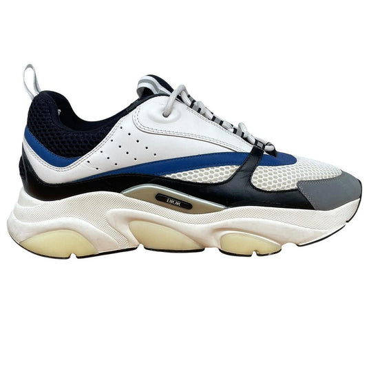 Dior B22 White and Blue Low Trainers