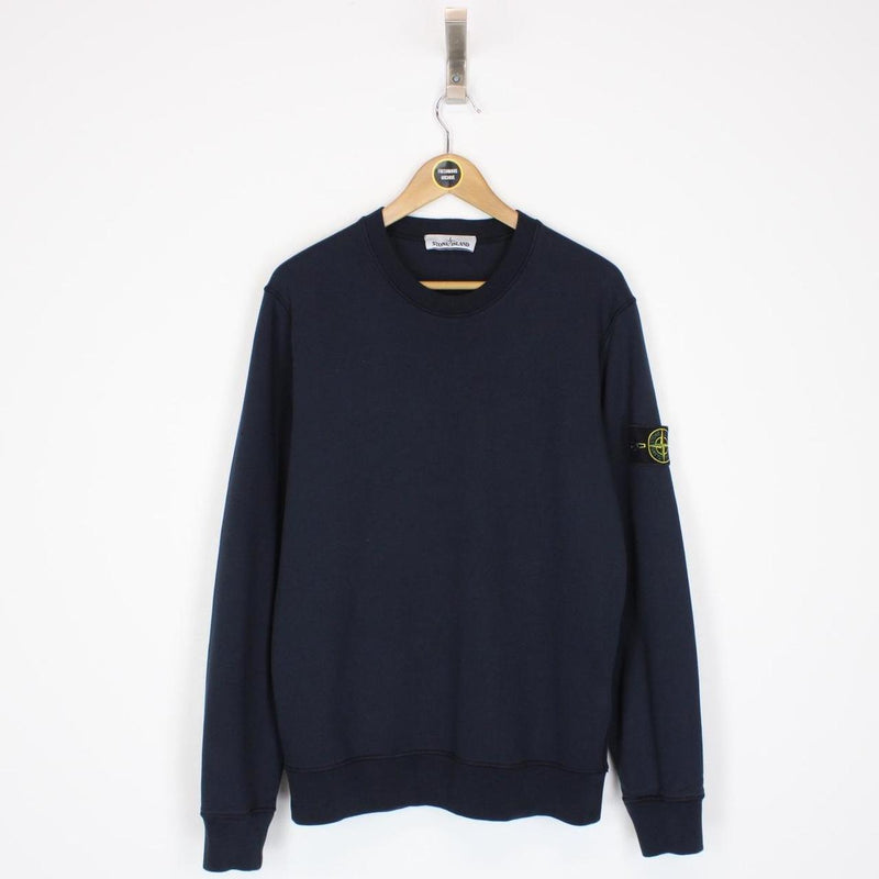 Stone Island SS 2021 Navy Blue Cotton Sweatshirt Jumper