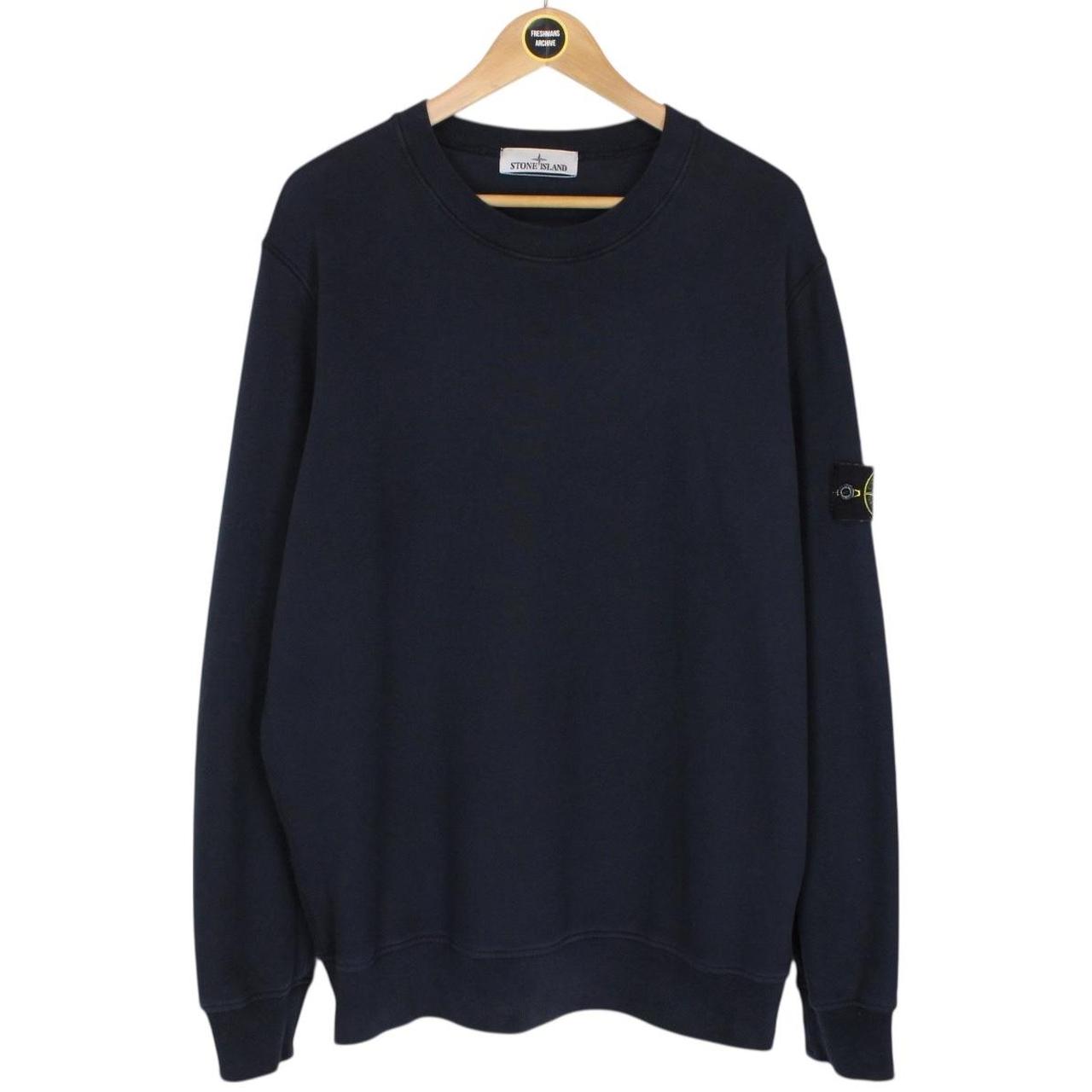 Stone Island AW 2022 Navy Blue Cotton Sweatshirt Jumper