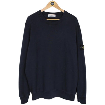 Stone Island AW 2022 Navy Blue Cotton Sweatshirt Jumper