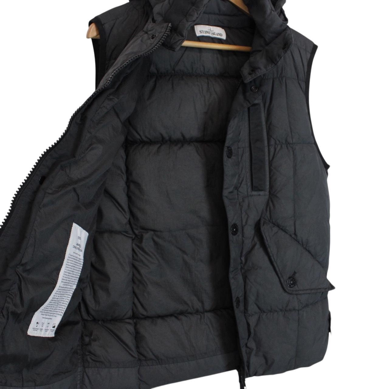 Stone Island AW 2019 Grey Garment Dyed Crinkle Reps NY Down Gilet / Bodywarmer
