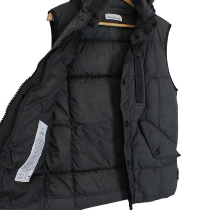 Stone Island AW 2019 Grey Garment Dyed Crinkle Reps NY Down Gilet / Bodywarmer