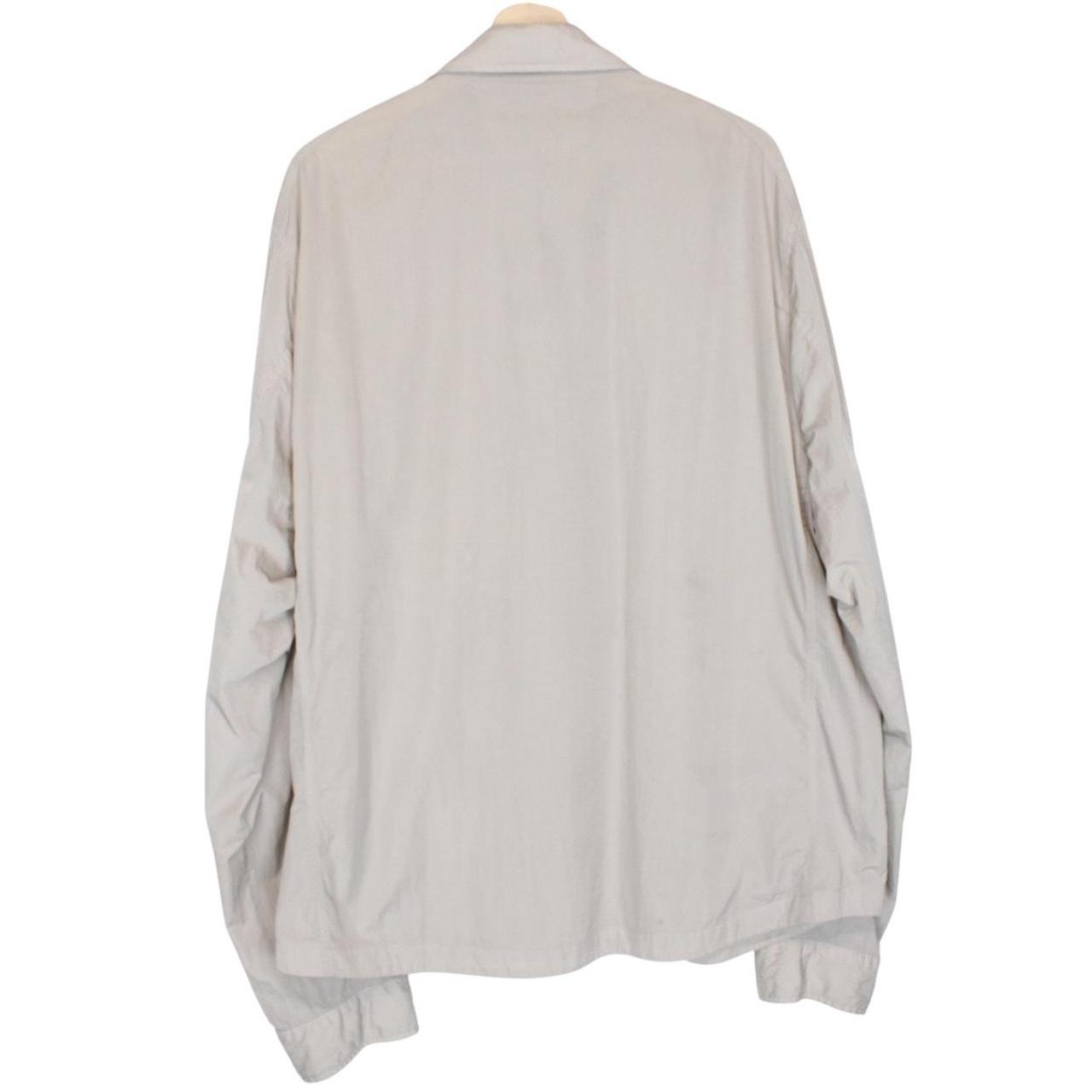CP Company Beige Chrome-R Nylon Garment Dyed Lens Overshirt Jacket