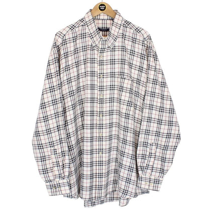Burberry London Cream Nova Check Long Sleeve Cotton Shirt