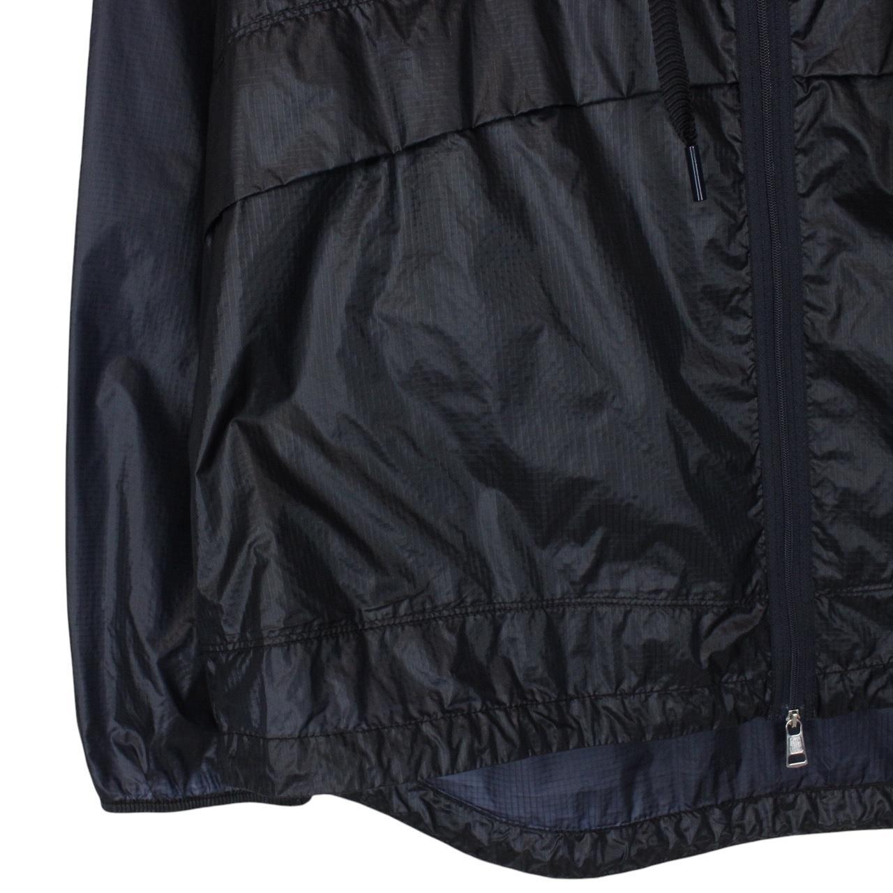 Moncler Ebizo Navy Blue Full Zip Reflective Logo Nylon Windbreaker Jacket