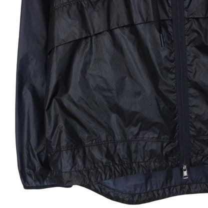 Moncler Ebizo Navy Blue Full Zip Reflective Logo Nylon Windbreaker Jacket