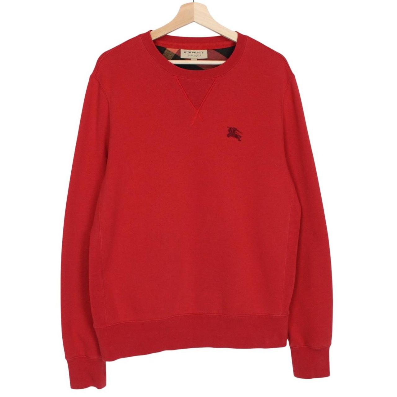 Burberry London Red Cotton Sweatshirt Jumper