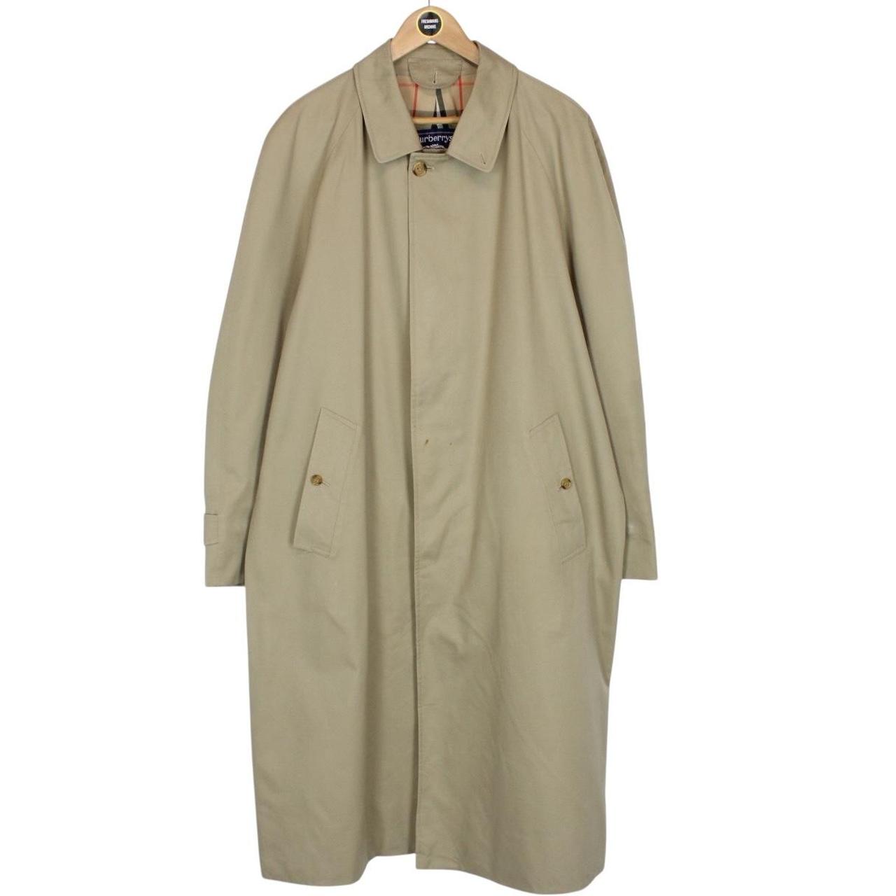 Vintage 90s Burberry Tan Brown Single Breasted Trench Coat
