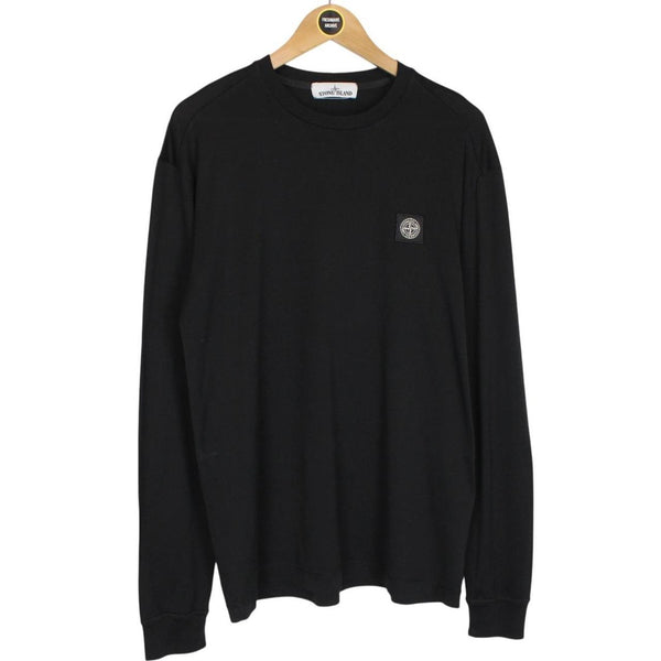 Stone Island SS 2019 Black Long Sleeve Compass T-Shirt