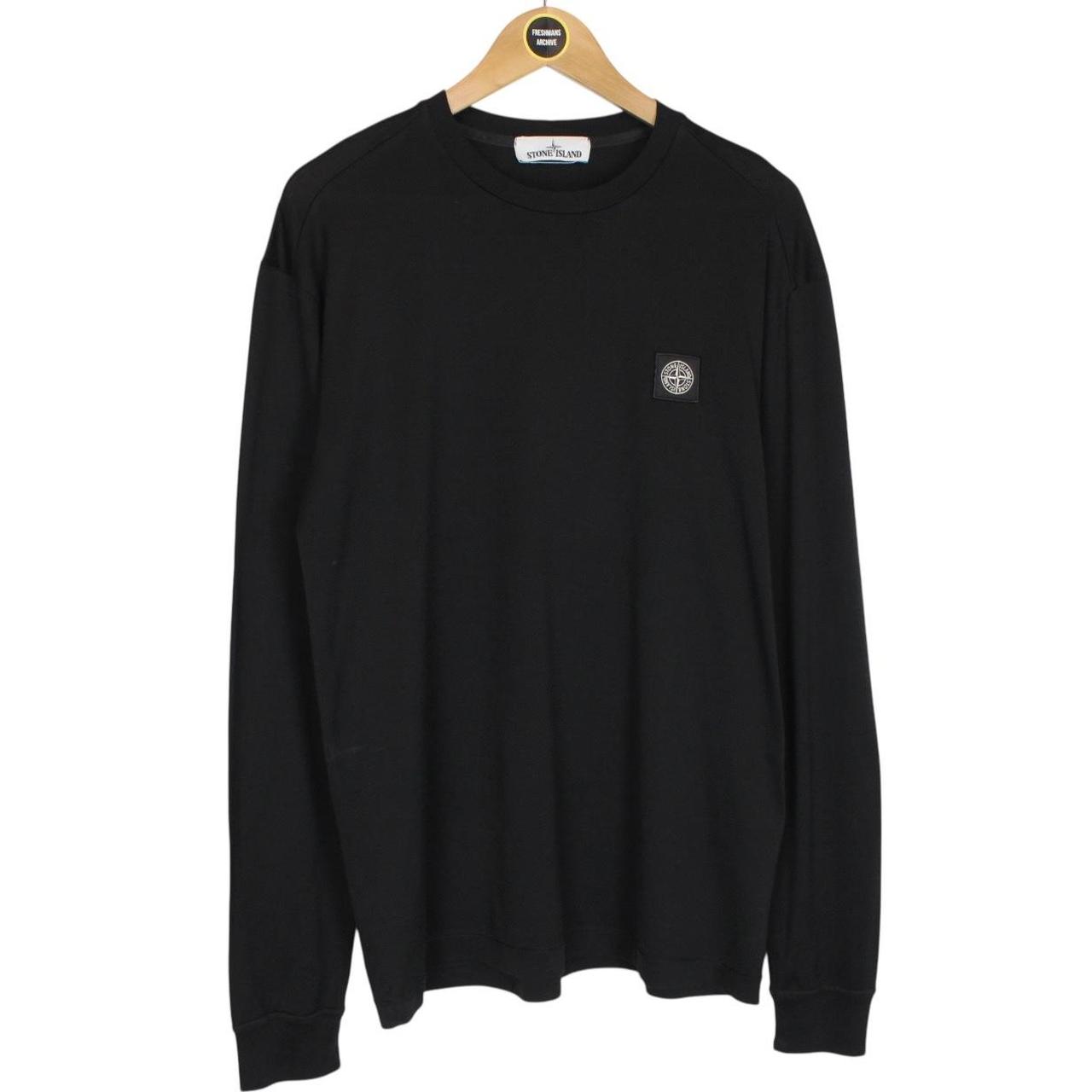 Stone Island SS 2019 Black Long Sleeve Compass T-Shirt