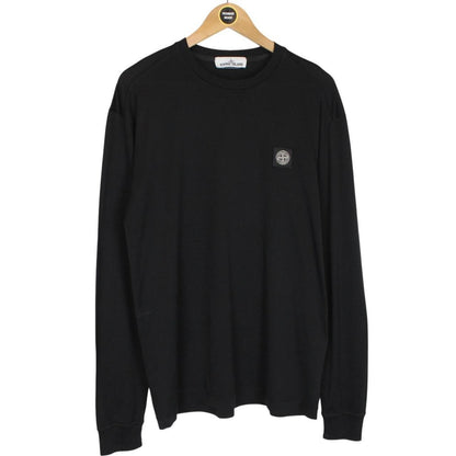 Stone Island SS 2019 Black Long Sleeve Compass T-Shirt