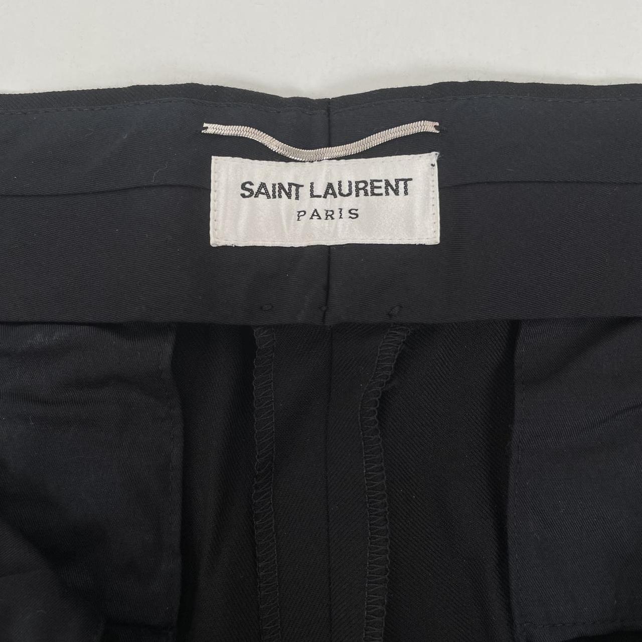 Saint Laurent Paris Black Slim Fit Formal Trousers
