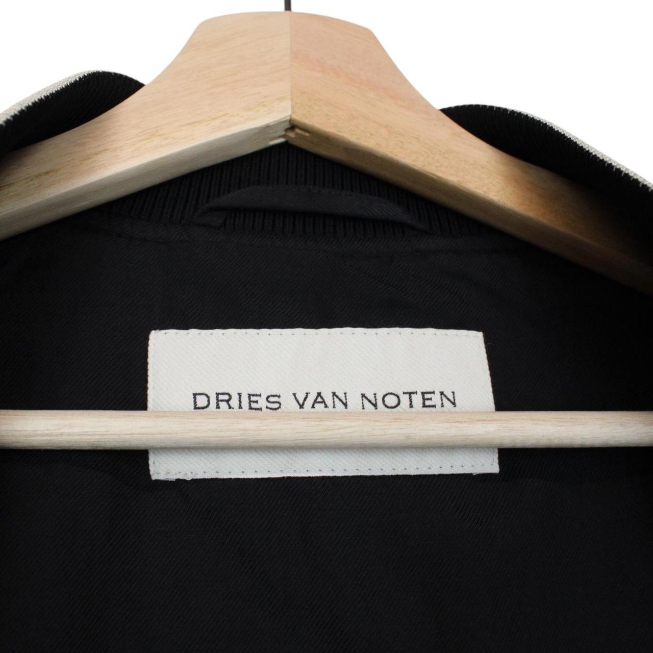 Dries Van Noten Black and Cream Volker Tipped Bomber Jacket
