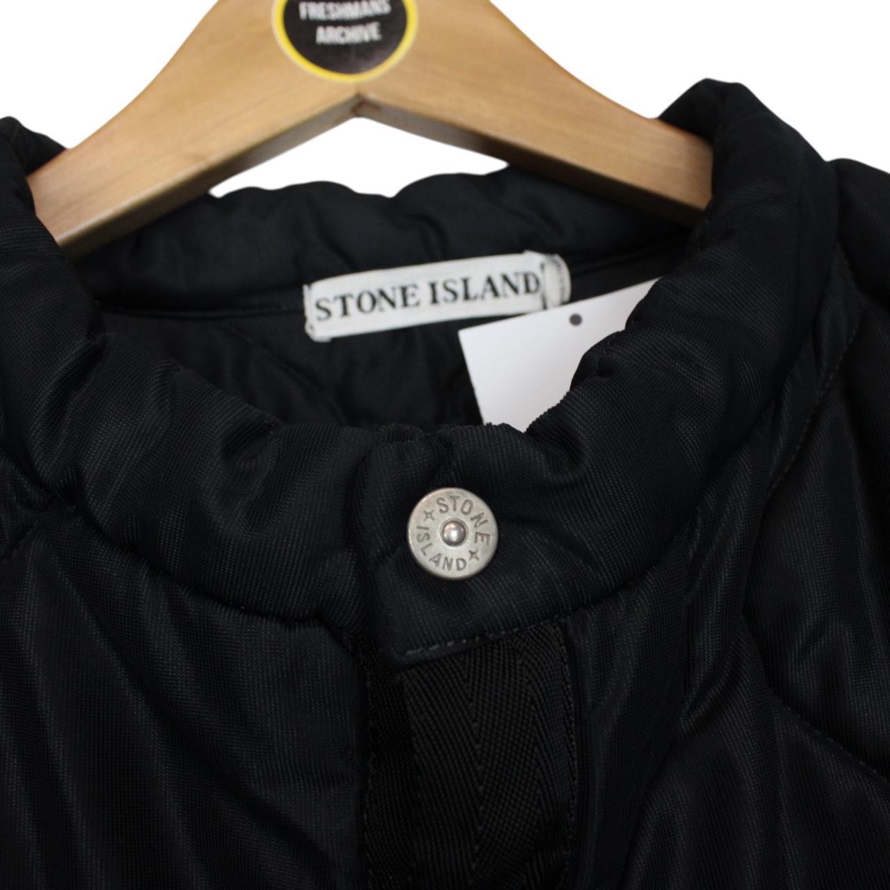 Vintage Stone Island AW 1999 Green Edge Badge Navy Blue Nylon Quilted Jacket