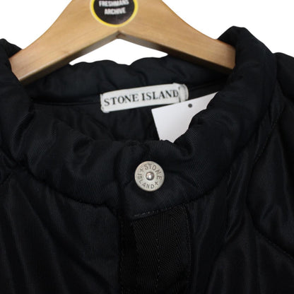 Vintage Stone Island AW 1999 Green Edge Badge Navy Blue Nylon Quilted Jacket