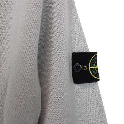 Vintage Stone Island AW 2005 Grey Cotton Knit 1/4 Zip Jumper
