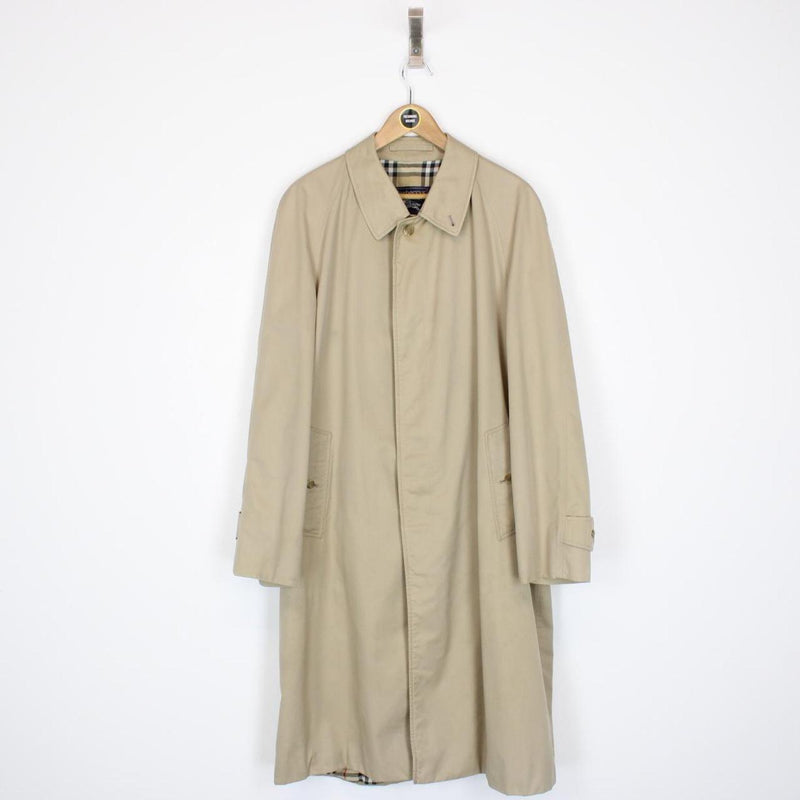 Vintage 90s Burberry Tan Brown Single Breasted Trench Coat