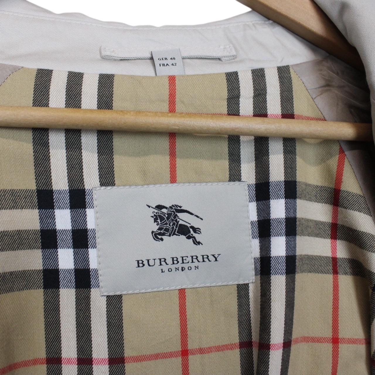 Burberry London Beige Nova Check Single Breasted Trench Coat