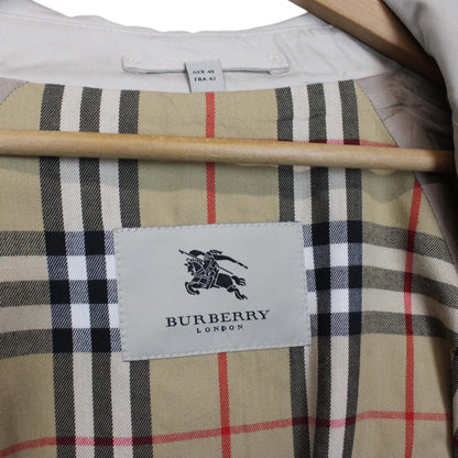 Burberry London Beige Nova Check Single Breasted Trench Coat
