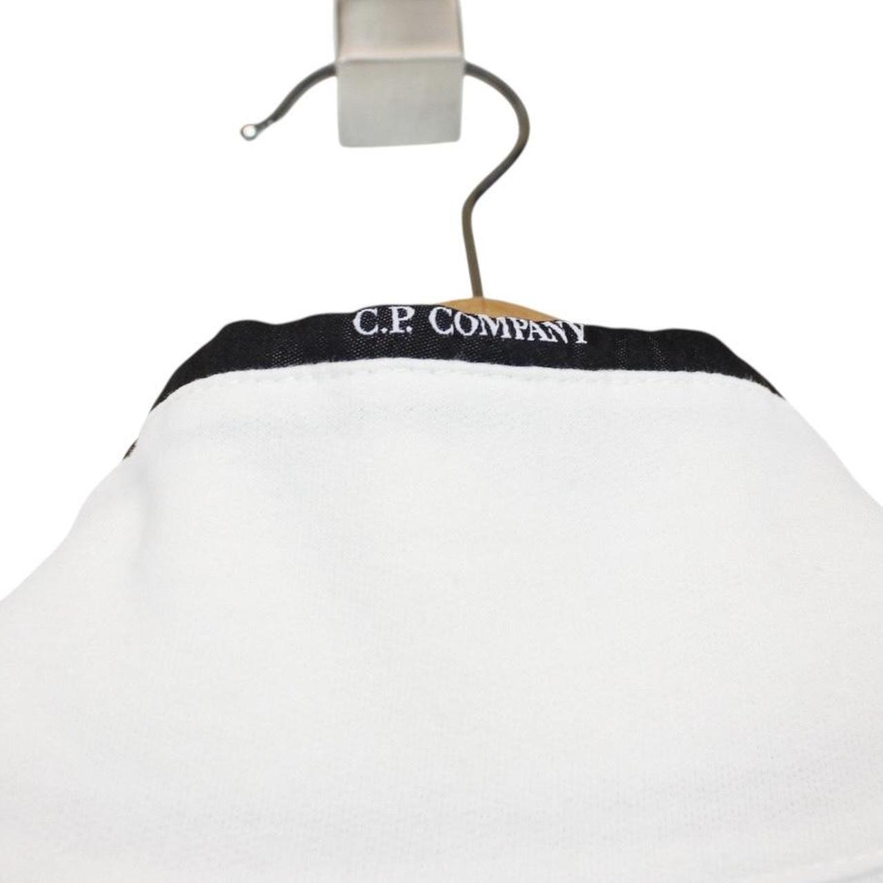 CP Company Cream Full Zip Cotton Lens Sweatshirt
