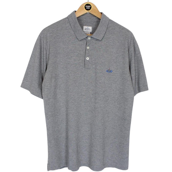 Vivienne Westwood Grey Short Sleeve Orb Polo Shirt