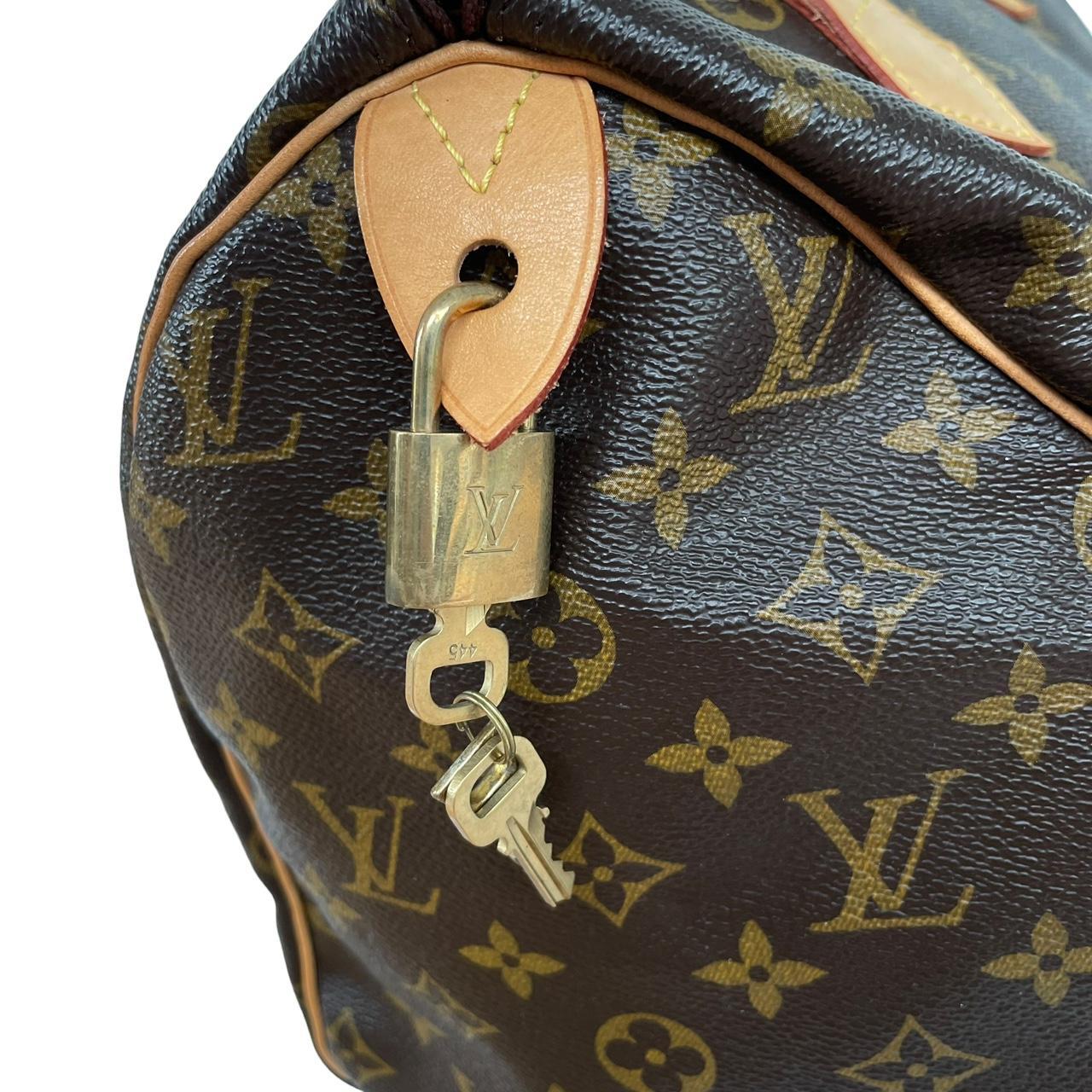 Louis Vuitton Speedy 30 Brown and Beige Monogram Coated Canvas Bag