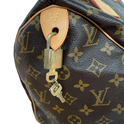 Louis Vuitton Speedy 30 Brown and Beige Monogram Coated Canvas Bag