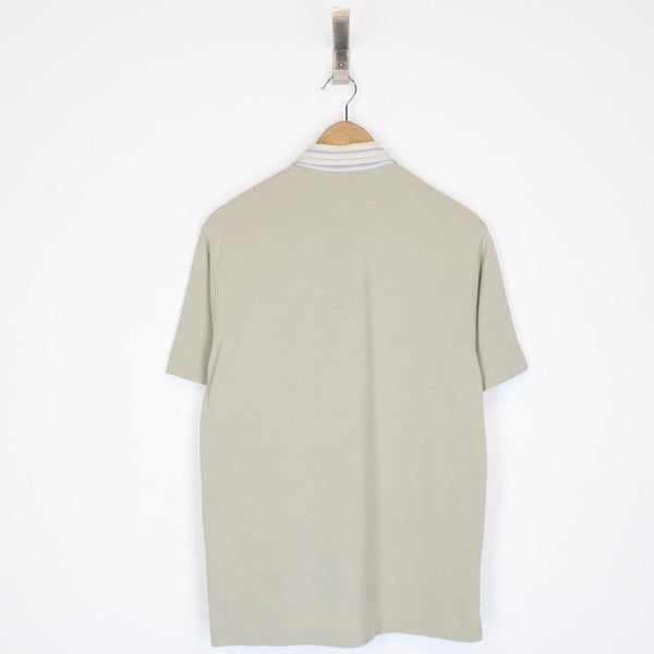 Vintage Burberry London Beige Short Sleeve Cotton Polo Shirt