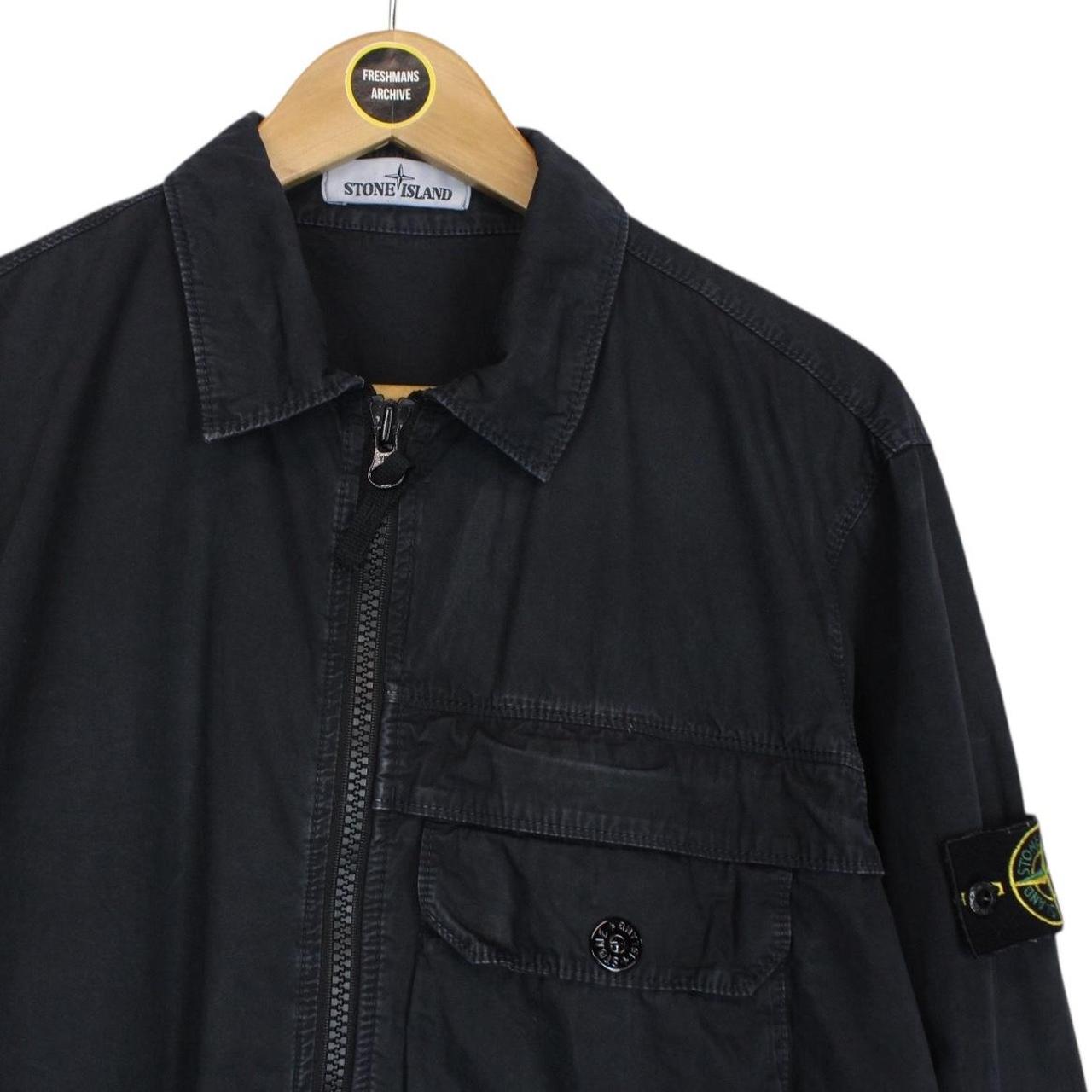 Stone Island AW 2020 Black Full Zip Cotton Overshirt Jacket