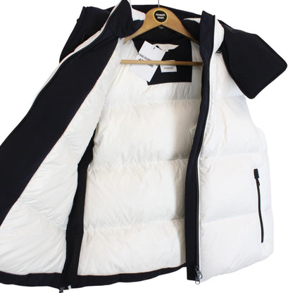 Burberry Optic White Lingdale Down Hooded Gilet / Bodywarmer