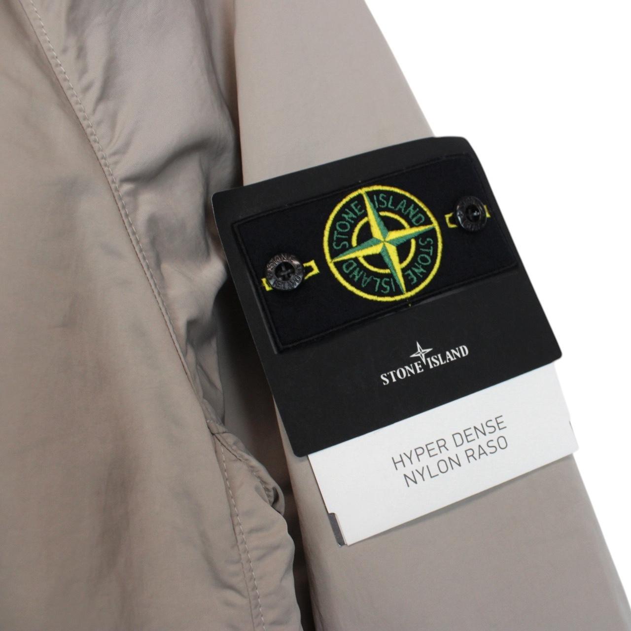 Stone Island SS 2023 Beige Hyper Dense Nylon Raso Full Zip Hooded Jacket