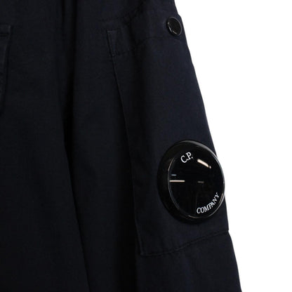 CP Company Navy Blue Full Zip Cotton Lens Overshirt Jacket