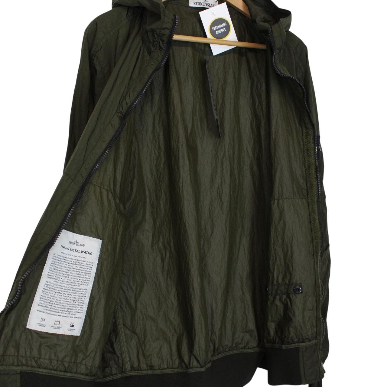 Stone Island SS 2018 Nylon Metal Watro Khaki Green Hooded Jacket