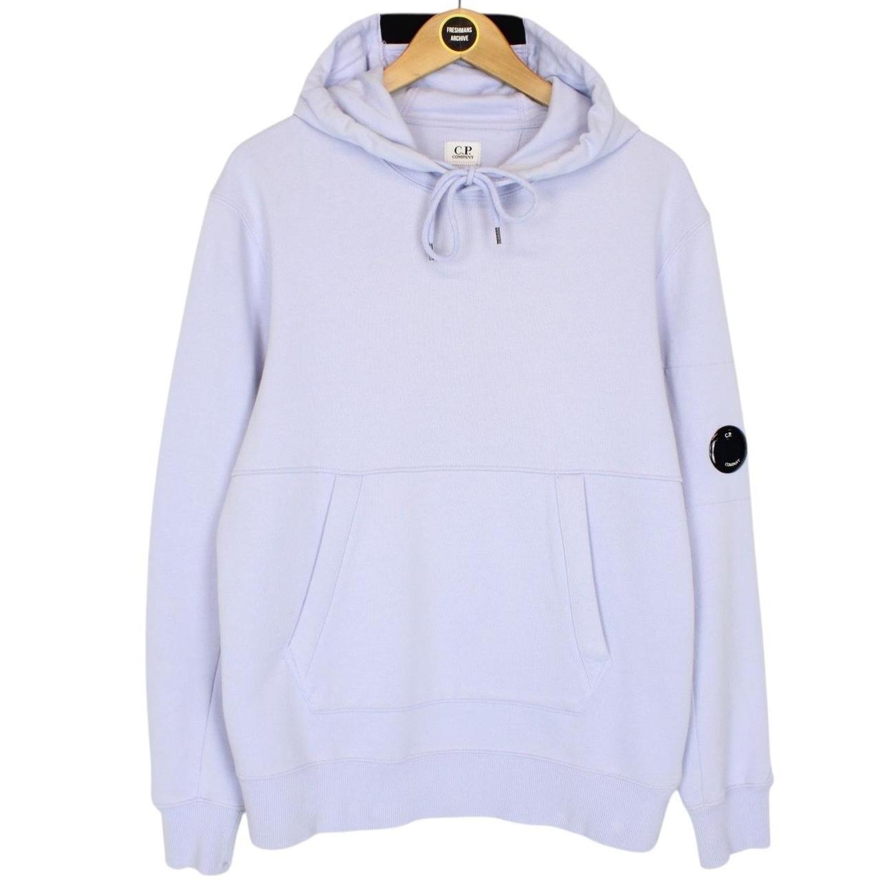 CP Company Lilac Purple Cotton Lens Hoodie Jumper