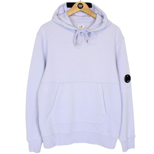 CP Company Lilac Purple Cotton Lens Hoodie Jumper