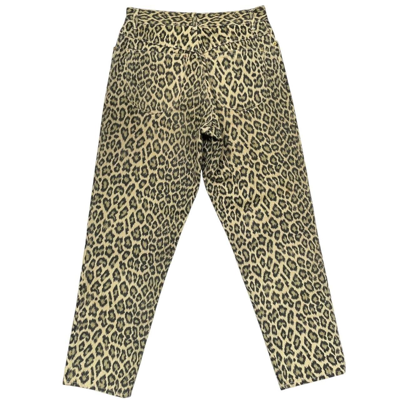 Vintage 1989 Jean Paul Gaultier Junior Gaultier Leopard Print Denim 2 Piece Jacket and