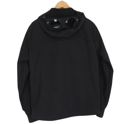CP Company Black Full Zip Hooded Soft Shell Goggle Jacket