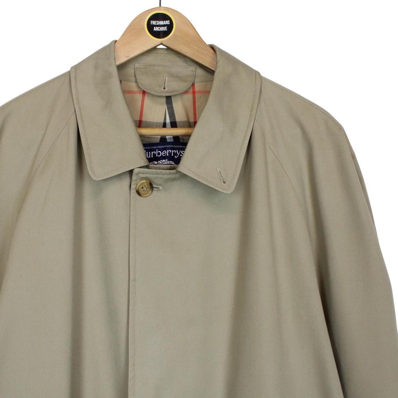 Vintage 90s Burberry Tan Brown Single Breasted Trench Coat