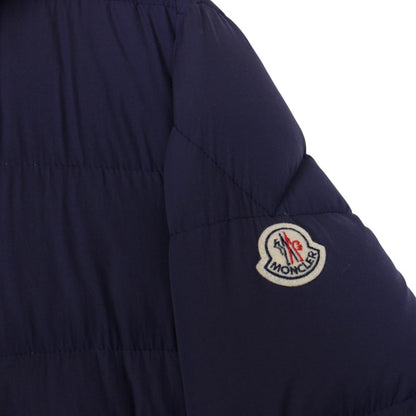 Moncler Tanguy Navy Blue and Red Full Zip Hooded Down Jacket