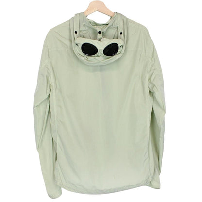 CP Company Pale Green Full Zip Chrome Nylon Garment Dyed Goggle Jacket