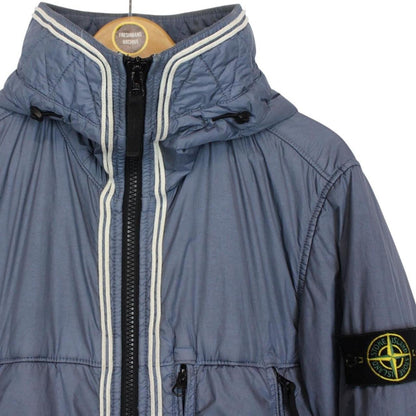 Stone Island AW 2019 Blue Garment Dyed Crinkle Reps NY Jacket