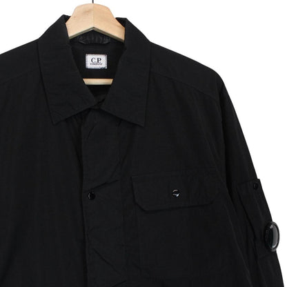 CP Company Black Nylon Lens Overshirt Jacket